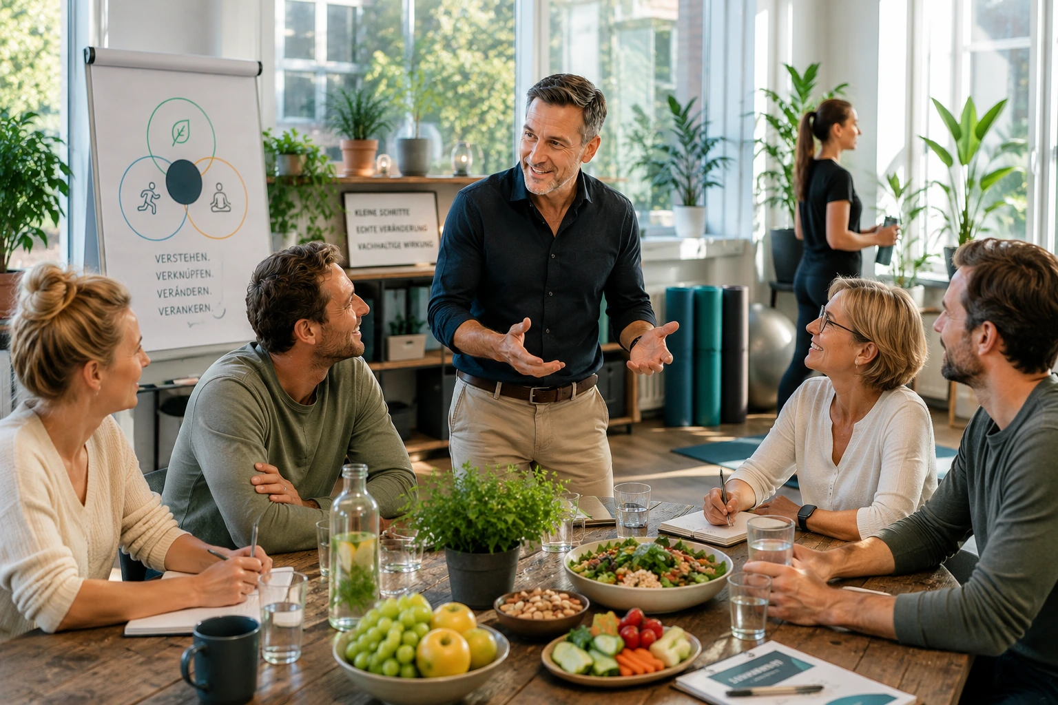 Oliver Kober in einem interaktiven Gesundheitsseminar für Unternehmen